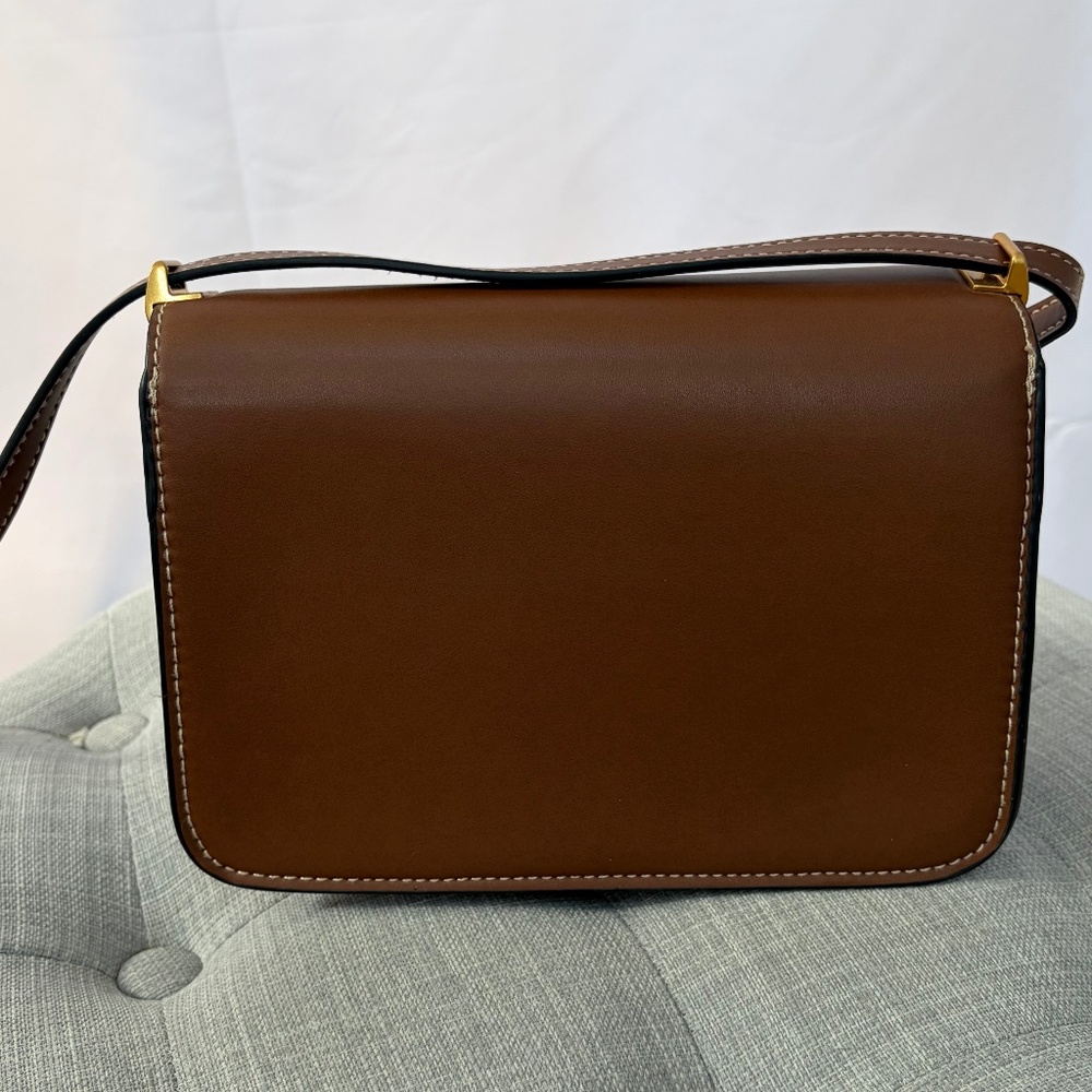 H&M Structured Tan Crossbody Bag with Gold Hardware - Picture 5 of 8